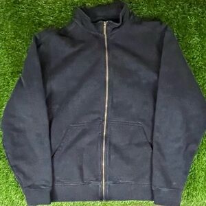 L.L. Bean Men’s Size Large Full Zip Navy Blue Jacket Workwear Loungewear Comfy